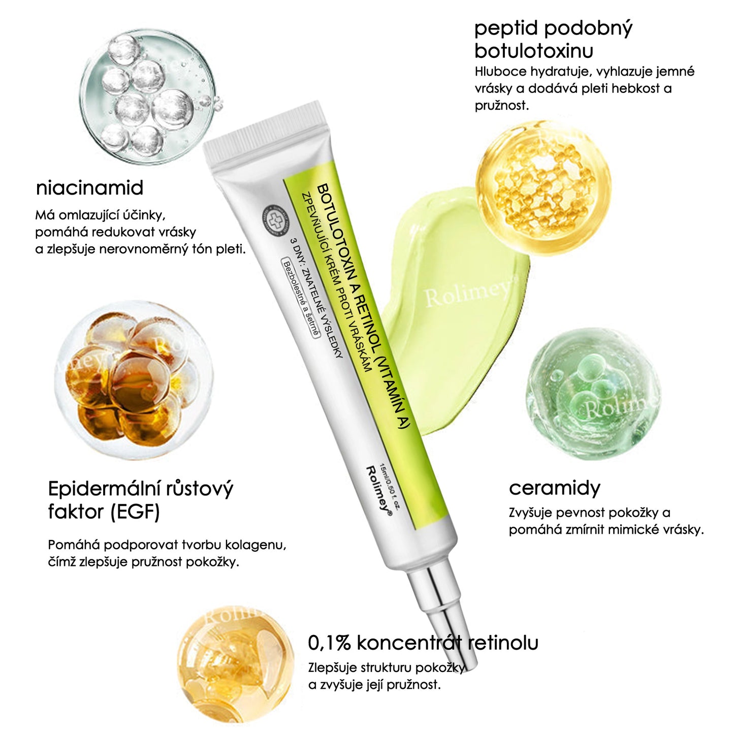 🔔Vyrobeno a odesláno z České republiky | Rolimey® Botox & Vita-A Retinol Shot Krém na vrásky a zpevnění pokožky – Poslední den akce 70% SLEVA
