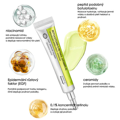 🔔Vyrobeno a odesláno z České republiky | Rolimey® Botox & Vita-A Retinol Shot Krém na vrásky a zpevnění pokožky – Poslední den akce 70% SLEVA