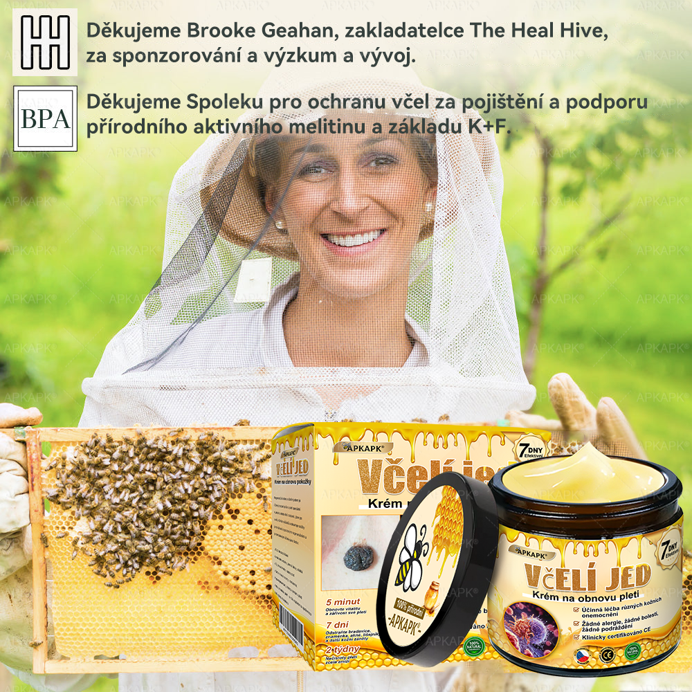 🐝🐝Dermatologicky a klinicky testováno👩‍⚕️DR.Fachmer®Bee Venom Krém na obnovení pleti🐝 pomáhá při léčbě kožních problémů, jako jsou: vrásky, jizvy, pigmentové skvrny, strie, akné, psoriáza, ekzém, kožní změny, podráždění, záněty a další kožní problémy.