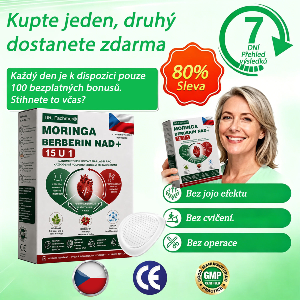 🏆 DR.Fachmer® Moringa + Berberin + NAD+ 15v1 nano-mikrojehličková náplast | Nová generace péče o tělo s pokročilou nano formulí ✨