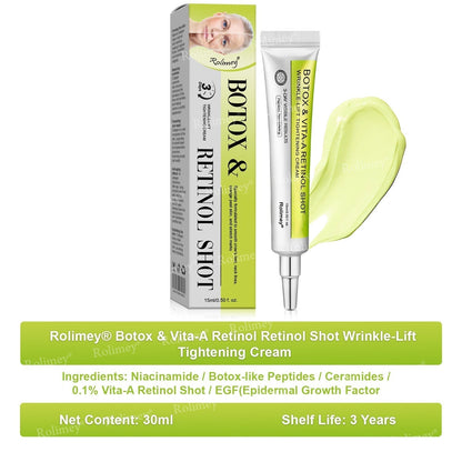 🔔Vyrobeno a odesláno z České republiky | Rolimey® Botox & Vita-A Retinol Shot Krém na vrásky a zpevnění pokožky – Poslední den akce 70% SLEVA