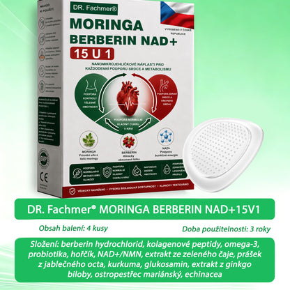 🏆 DR.Fachmer® Moringa + Berberin + NAD+ 15v1 nano-mikrojehličková náplast | Nová generace péče o tělo s pokročilou nano formulí ✨