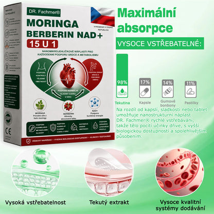 🏆 DR.Fachmer® Moringa + Berberin + NAD+ 15v1 nano-mikrojehličková náplast | Nová generace péče o tělo s pokročilou nano formulí ✨
