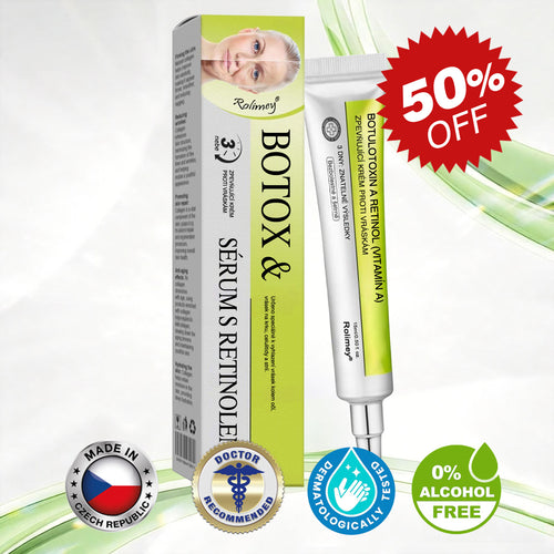 🔔Vyrobeno a odesláno z České republiky | Rolimey® Botox & Vita-A Retinol Shot Krém na vrásky a zpevnění pokožky – Poslední den akce 70% SLEVA