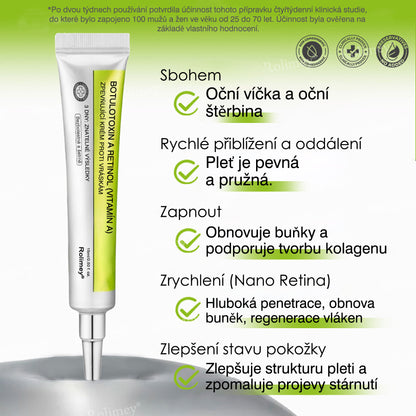 🔔Vyrobeno a odesláno z České republiky | Rolimey® Botox & Vita-A Retinol Shot Krém na vrásky a zpevnění pokožky – Poslední den akce 70% SLEVA