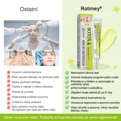 🔔Vyrobeno a odesláno z České republiky | Rolimey® Botox & Vita-A Retinol Shot Krém na vrásky a zpevnění pokožky – Poslední den akce 70% SLEVA