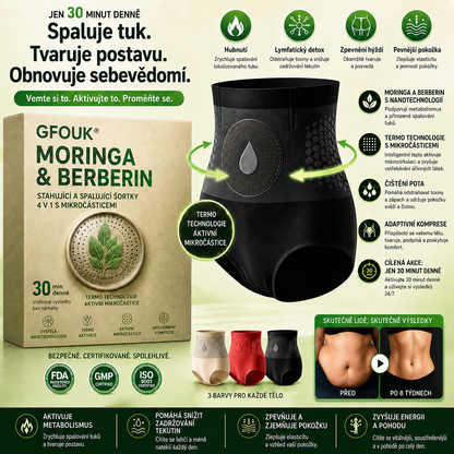 🎐🧵Oficiální obchod značky | 🎁GFOUK® 2026 Moringa a berberin 4 v 1 – mikročásticové tvarovací šortky na spalování tuku